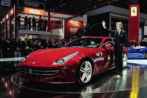 Ferrari - Ferrari FF presentata al Ginevra Motor Show da Montezemolo